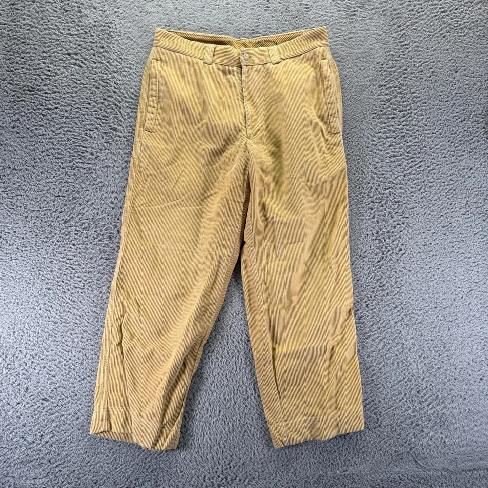 Tommy Bahama Pant Mens 33x27 Brown Silk Corduroy Chino Straight Relaxed Business
